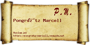 Pongrátz Marcell névjegykártya